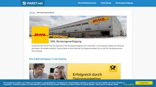 
                            7. DHL Sendungsverfolgung ⇒ Paket Tracking online | PAKET.net