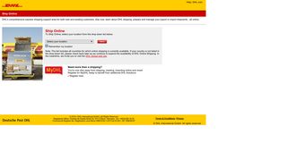 
                            1. DHL WebShipping International - Ship Online