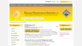 
                            1. DHS PORTAL - Deutsche Hörbehinderten Selbsthilfe e.V. (DHS)