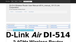 
                            10. DI-514 Wireless Router User Manual di514_manual_101 D Link ...