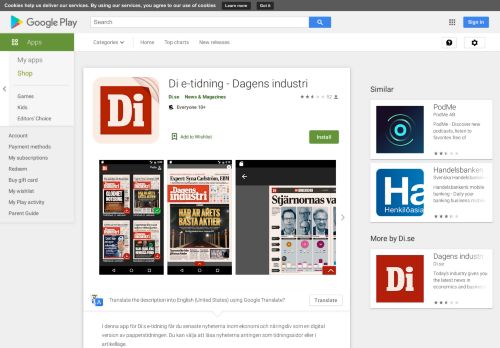 
                            9. Di e-tidning - Dagens industri - Apps on Google Play