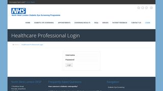 
                            6. Diabetic Eye Screening Healthcare Professional Login Page | North ...