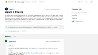 
                            12. diablo 3 freezes - Microsoft Community