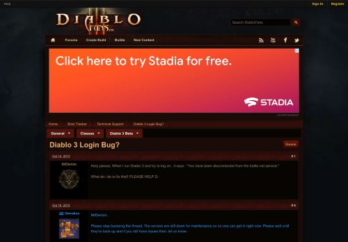 
                            9. Diablo 3 Login Bug? - Technical Support - Blizz Tracker - DiabloFans