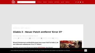 
                            7. Diablo 3 - Neuer Patch entfernt 'Error 37' - PlayNation