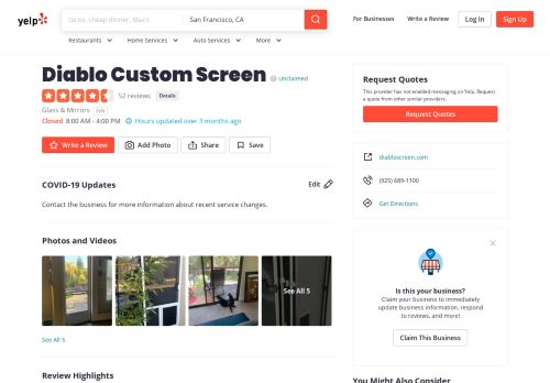 
                            9. Diablo Custom Screen - 40 Reviews - Glass & Mirrors - 1065 Shary Cir ...