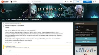 
                            3. Diablo II expired characters : Diablo - Reddit