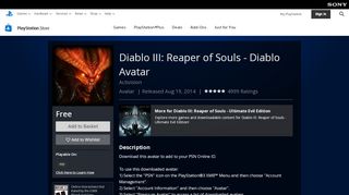 
                            1. Diablo III: Reaper of Souls - Diablo Avatar on PS3 | Official ...