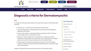 
                            7. Diagnostic criteria for Dermatomyositis | The Myositis Association