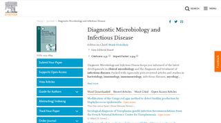 
                            7. Diagnostic Microbiology and Infectious Disease - Journal - Elsevier