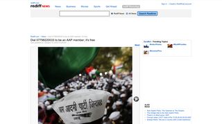 
                            11. Dial 07798220033 to be an AAP member; it's free - Rediff.com News