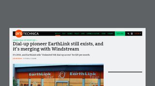 
                            13. Dial-up pioneer EarthLink still exists, and it's merging with ...