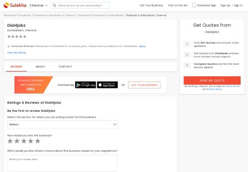 
                            10. Dial4jobz in Kottivakkam, Chennai-600041 | Sulekha Chennai