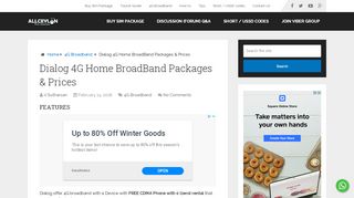 
                            9. Dialog 4G Home BroadBand Packages & Prices - Tech Allceylon