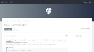 
                            4. Dialog - Login Demo problem - Prime Community Forum - PrimeFaces forum