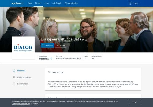 
                            12. Dialog Verwaltungs-Data AG - 1 offene Stelle auf jobs.ch