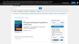 
                            10. Dialogmarketing Perspektiven 2016/2017 - Tagungsband ... - Springer