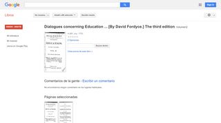 
                            12. Dialogues concerning Education ... [By David Fordyce.] The third edition