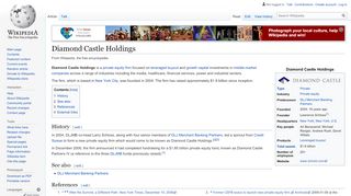 
                            7. Diamond Castle Holdings - Wikipedia