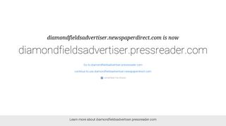 
                            1. Diamond Fields Advertiser