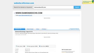 
                            6. diamondexch9.com at WI. Diamond Exchange | login 30 731