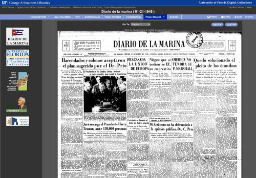 
                            13. Diario de la marina ( 01-21-1949 ) - University of Florida Digital ...