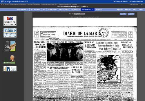 
                            10. Diario de la marina ( 04-22-1949 ) - University of Florida Digital ...