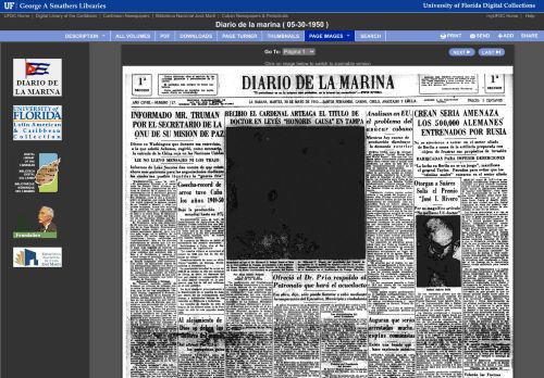 
                            9. Diario de la marina ( 05-30-1950 ) - University of Florida Digital ...