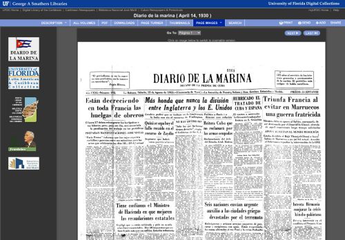 
                            8. Diario de la marina ( April 14, 1930 ) - University of Florida Digital ...