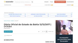 
                            13. Diário Oficial do Estado da Bahia - 12/12/2017 - Executivo - Pg. 44 ...
