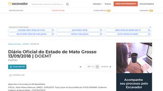 
                            10. Diário Oficial do Estado de Mato Grosso - 13/09/2018 - Padrão - Pg ...