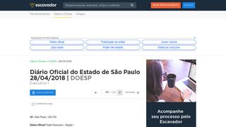 
                            12. Diário Oficial do Estado de São Paulo - 28/04/2018 - Executivo I - Pg ...