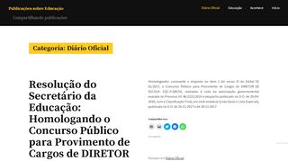 
                            6. Diário Oficial – Página 120 – Publicações sobre Educação SP