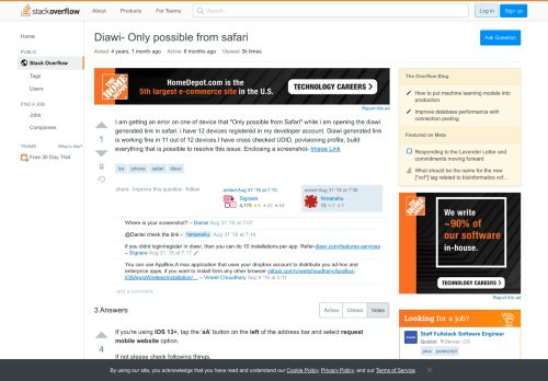 
                            13. Diawi- Only possible from safari - Stack Overflow