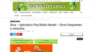 
                            9. Dica - Aplicativo Prip Rádio Nextel - Erros frequentes e soluções - Eu ...