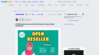 
                            7. DICARI Reseller Kaos Anak Muslim Afrakids (Jualan Sambil Berdakwah ...