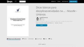 
                            13. Dicas básicas para disciplinas/atividades na ... - Moodle - Unisinos