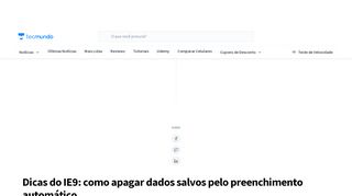 
                            9. Dicas do IE9: como apagar dados salvos pelo preenchimento ...