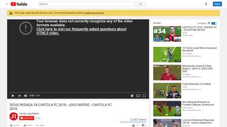 
                            13. DICAS RODADA 34 CARTOLA FC 2018 - JOGO RÁPIDO - YouTube