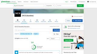 
                            11. DICE (Sweden) Reviews | Glassdoor