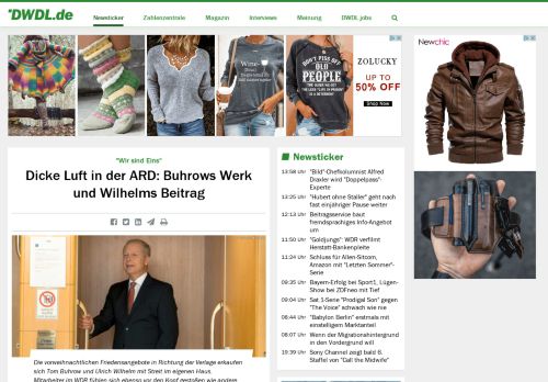 
                            8. Dicke Luft in der ARD: Buhrows Werk und Wilhelms Beitrag - DWDL ...