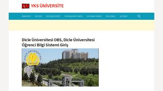 
                            6. Dicle Üniversitesi OBS, Dicle Üniversitesi Öğrenci Bilgi Sistemi Giriş ...