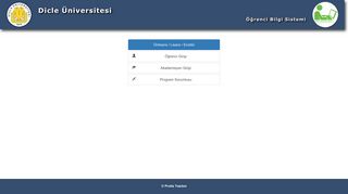 
                            2. Dicle Üniversitesi -> Öğrenci Bilgi Sistemi