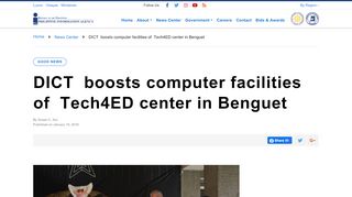 
                            13. DICT boosts computer facilities of Tech4ED center in Benguet ...