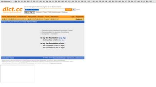 
                            3. dict.cc Wörterbuch :: to lay the foundation :: Englisch-Deutsch ...