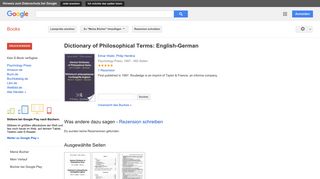 
                            5. Dictionary of Philosophical Terms: English-German