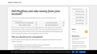 
                            3. Did PlayProz.com take money from your account? - Refund-Helper.com
