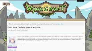 
                            3. Did U Know The Daily Rewards Multiplier ... | Wynncraft Forums