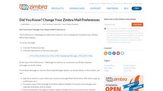 
                            1. Did You Know? Change Your Zimbra Mail Preferences - Zimbra : Blog