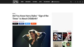 
                            9. Did You Know Harry Styles' “Sign of the Times” Is About Childbirth ...